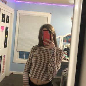 women’s long sleeve stripped shirt